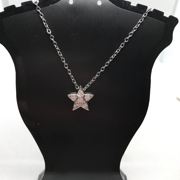 HYPERFLASH Five-pointed Pendant White Sapphire 925 Sterling Silver Necklace - Picture 4 of 6